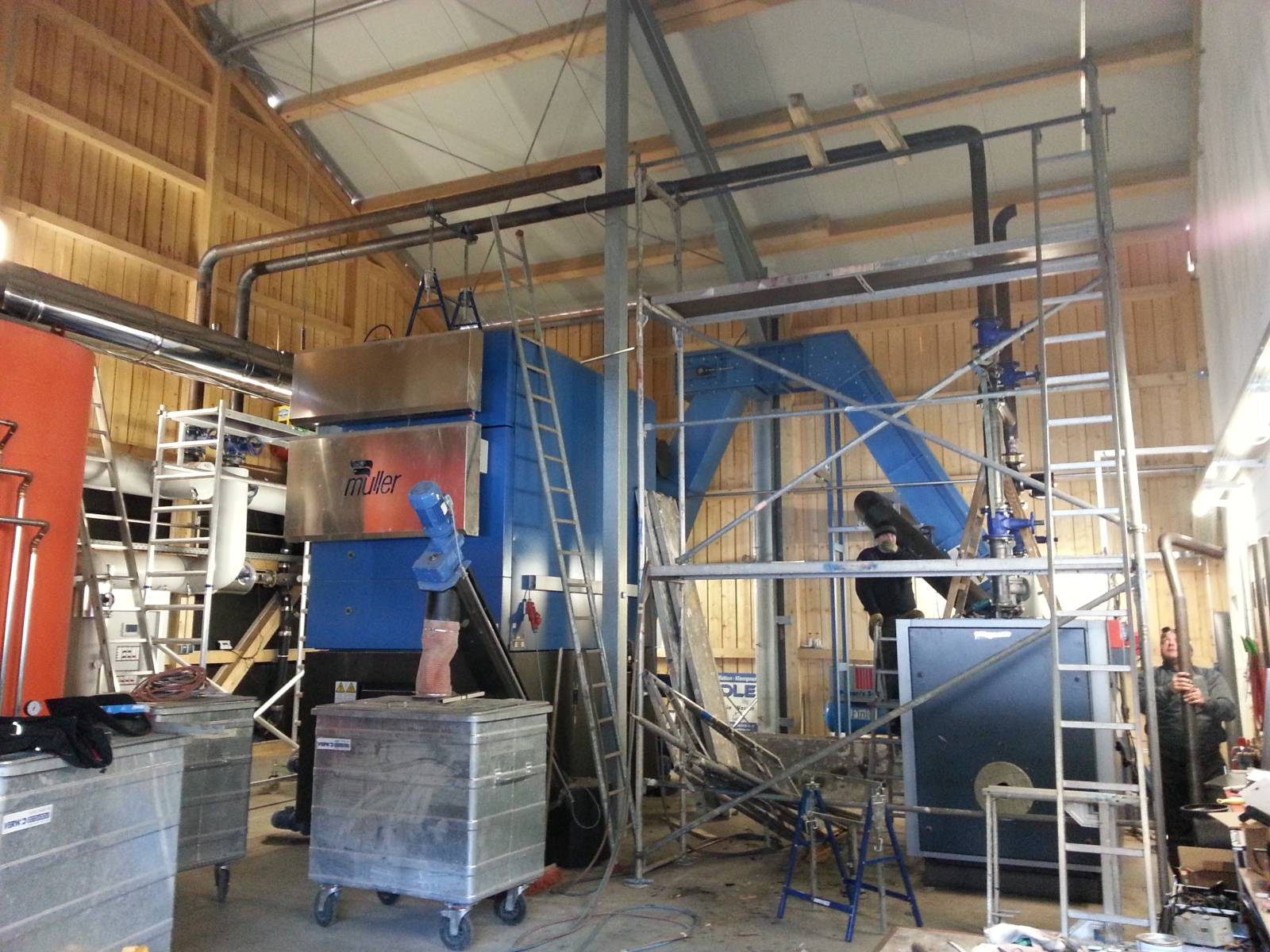 Installation der Notölheizung 2013