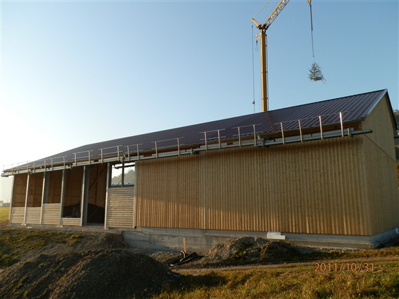 Richtfest am Heizwerk Ende Oktober 2011