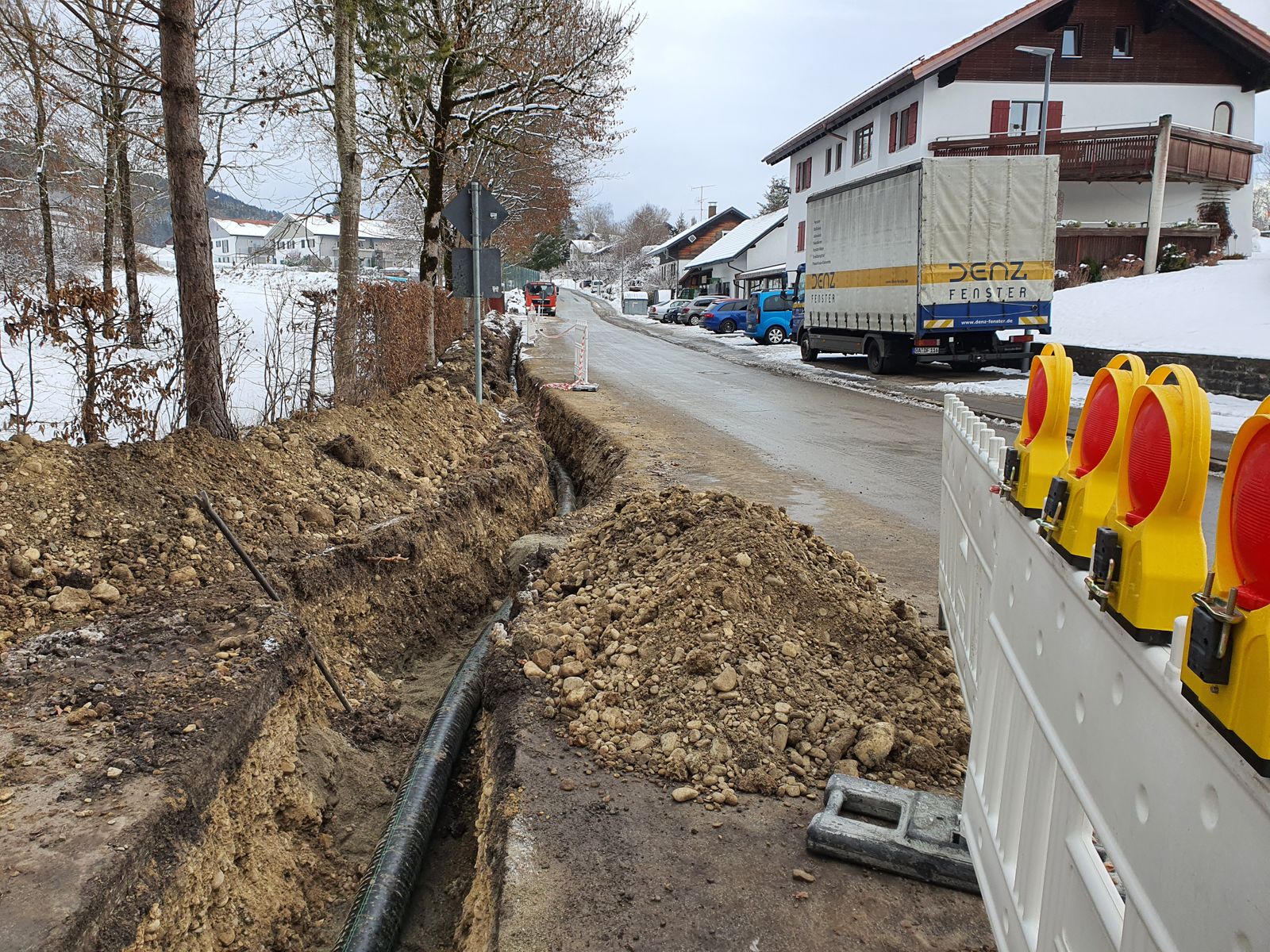 Grabungsarbeiten am Leitungsgraben 2020–21