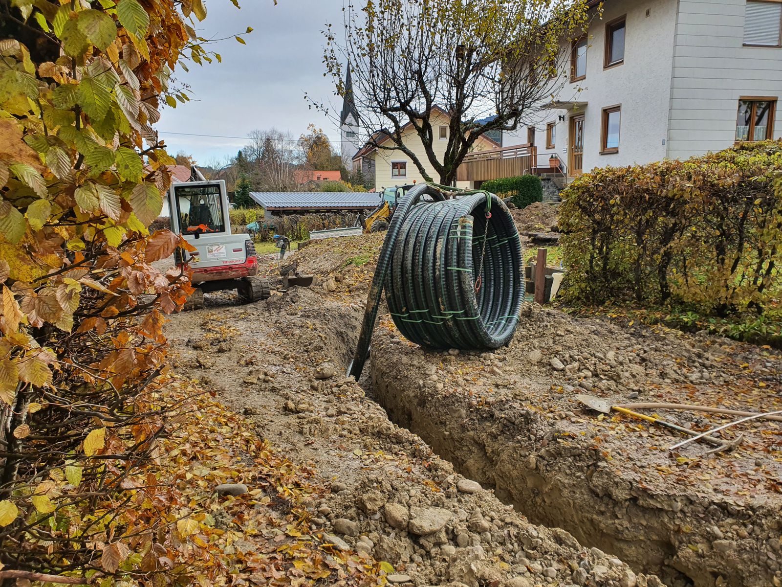 Verlegung neuer Leitungen 2021–22 in Weitnau