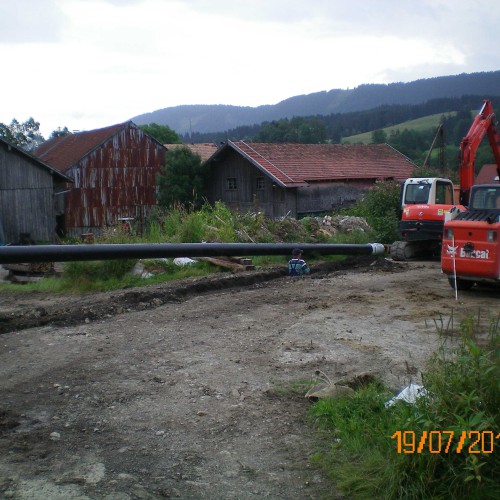 Bau der Leitungsgräben 2011
