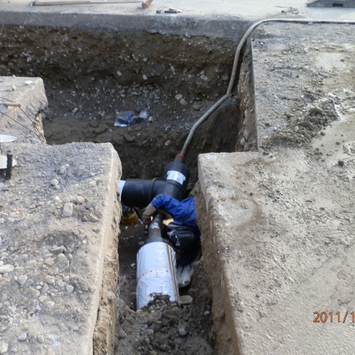 Bauarbeiten am Wärmenetz November 2011