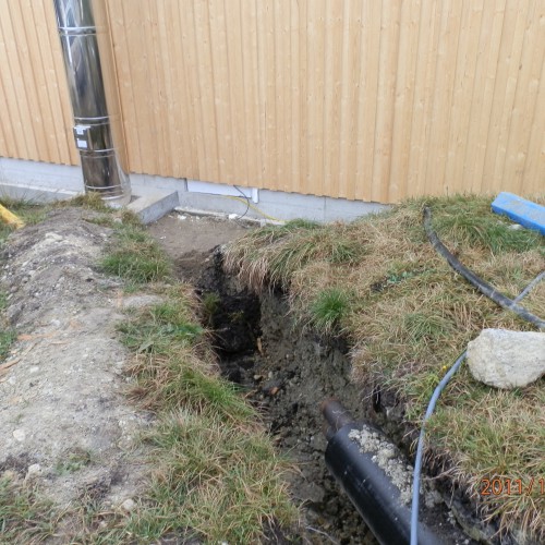 Leitungsverlegung im November 2011