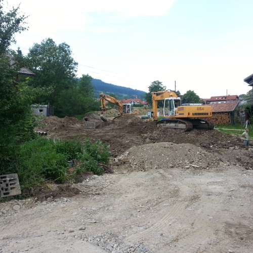Leitungsverlegung im Juni 2013 in Weitnau