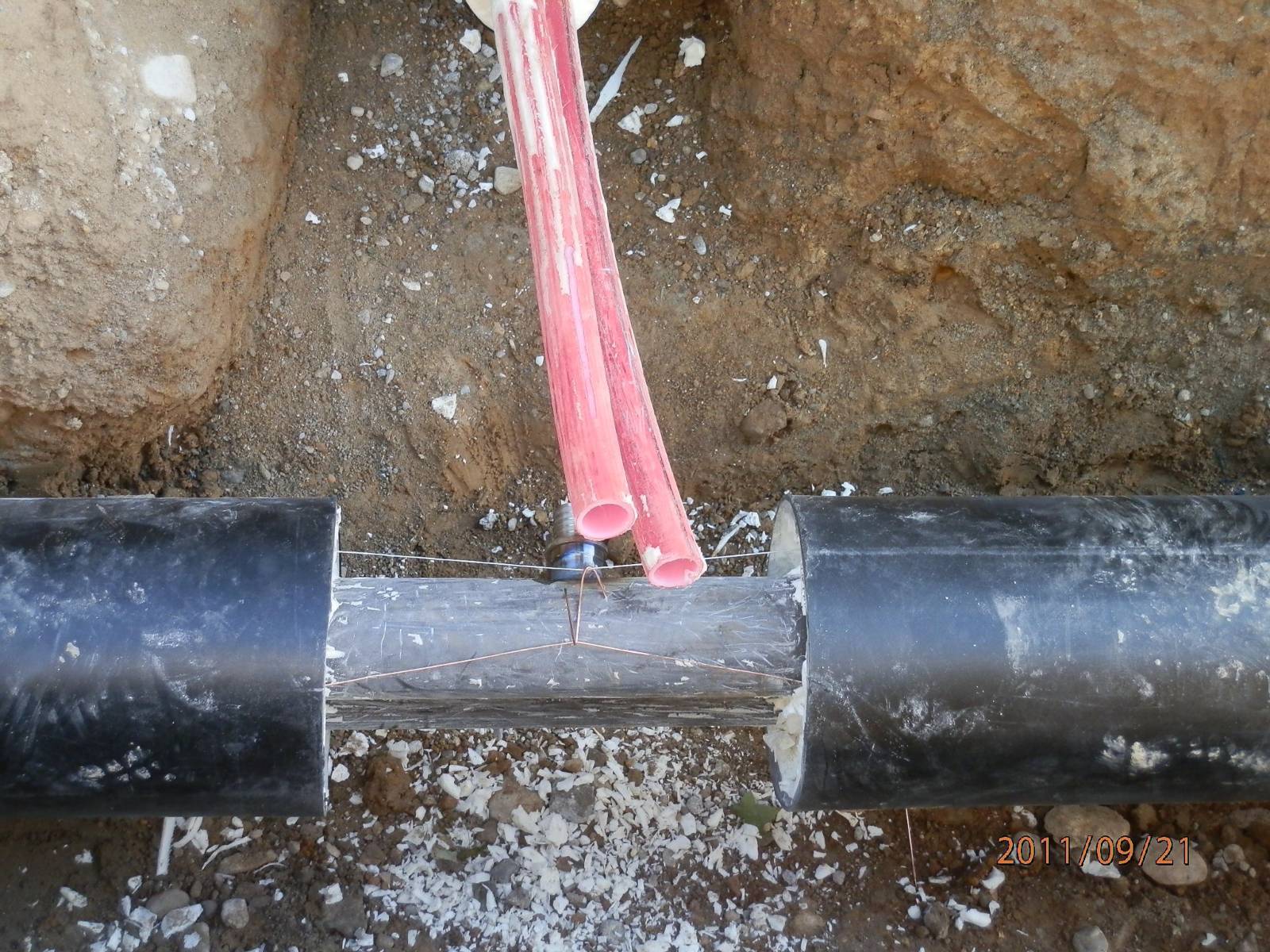 Anschlussarbeiten am Wärmenetz